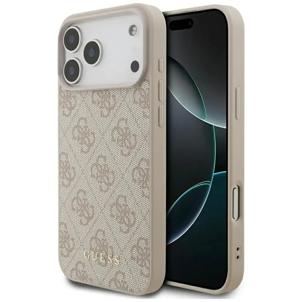 Guess 4G Classic maciņš telefonam iPhone 17 Pro Max rozā