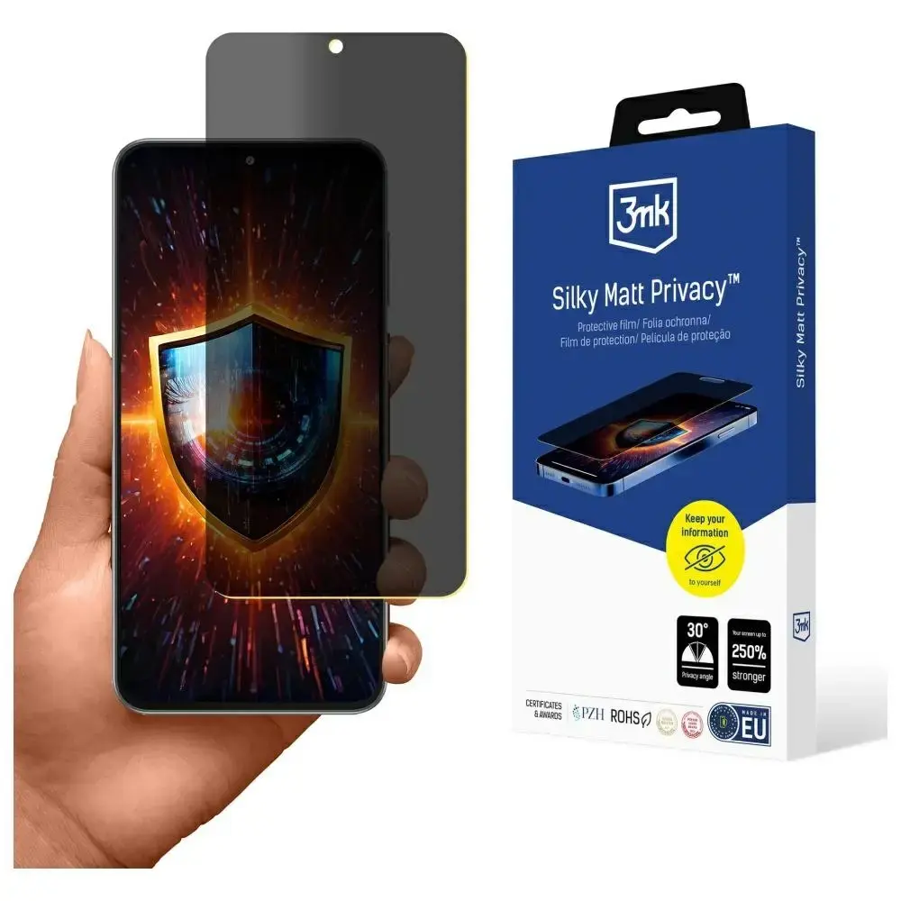 3MK Silky Matt Privacy aizsargplēve telefona ekrānam Samsung Galaxy M56 (M566) (privātuma efekts)