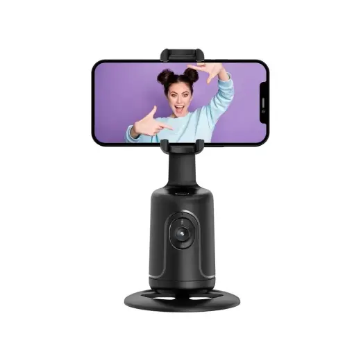 Inteligent selfie with face recognition tracking and gesture recognition P1 black