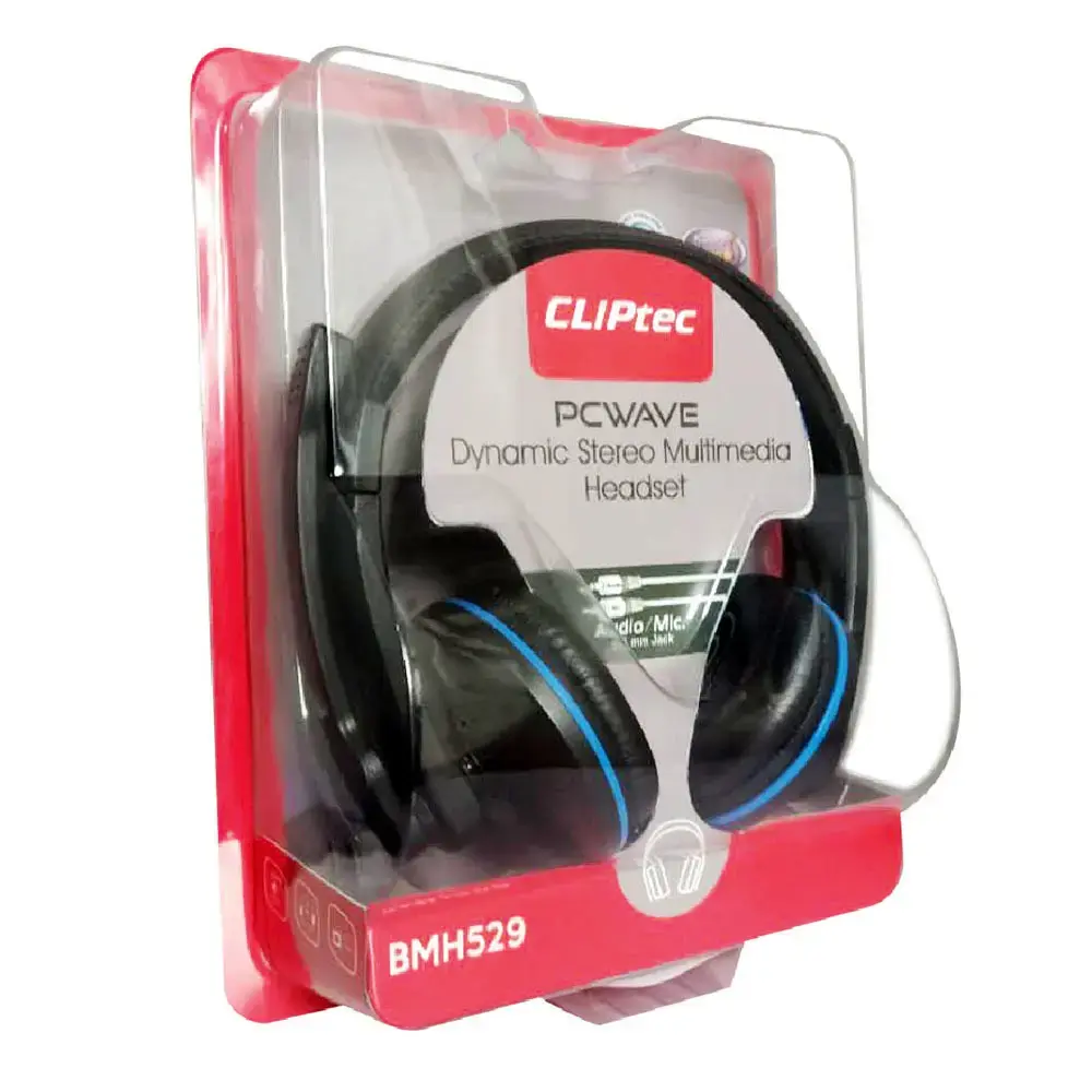 Cliptec Headphones PCwave BMH529 with microphone black