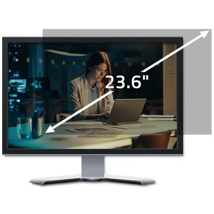 Qoltec Privacy filter 23.6" | 16:9 | Eye protection | Panoramic