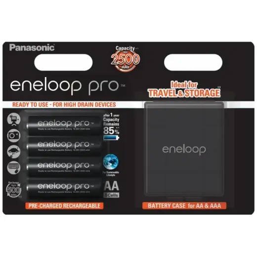 Panasonic Eneloop  PRO R6|AA 2500mAh rechargeable – 4 pcs blister +box