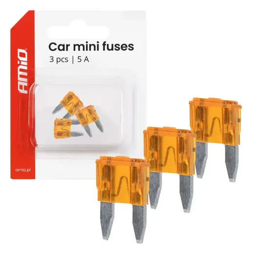 Car blade fuses MINI 3 pcs 5A AMIO-05096