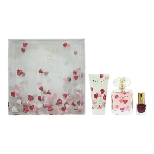 Set Escada: Celebrate N.O.W., Eau De Parfum, For Women, 50 ml + Celebrate N.O.W., Hydrating, Body Lotion, 50 ml + Celebrate N.O.W., Nail Polish, Intense Plump, 4.5 ml
