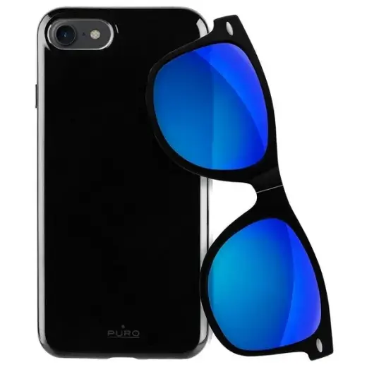 Puro Sunny Kit etui iPhone 7|8 + okulary SE 2020 | SE 2022 czarny|black IPC747SUNNYKIT1BLK