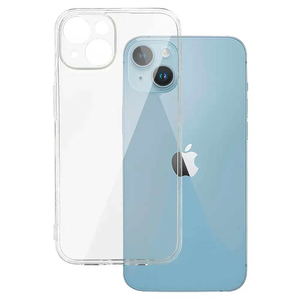 2 mm maciņš telefonam iPhone 14 caurspīdīgs