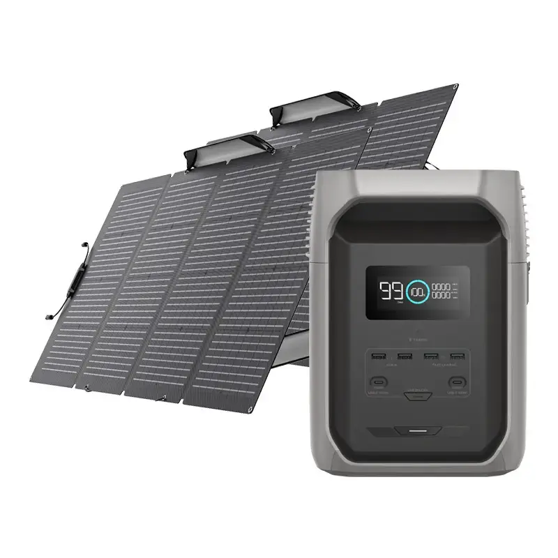 Set: EcoFlow Delta 3 1500 power station + 2x 220W photovoltaic panel.
