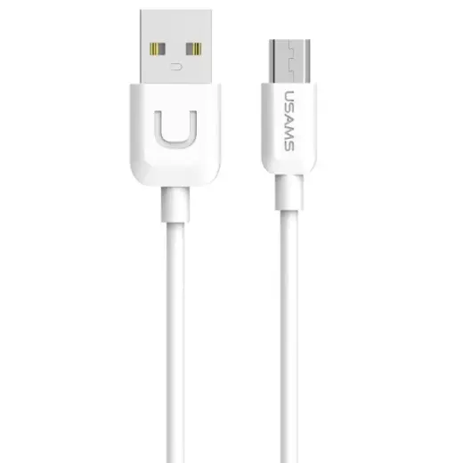 Usams U-TURN datu pārraides un uzlādes vads | USB-A uz Micro USB | 1m | balts
