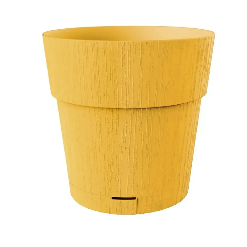 Puķu pods ar paliktni Ethica Ø30x29cm sinepju dzeltens