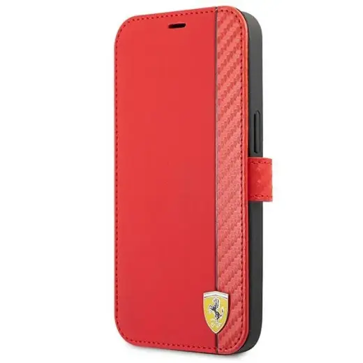 Ferrari FESAXFLBKP13MRE iPhone 13 6,1" czerwony|red book On Track Carbon Stripe