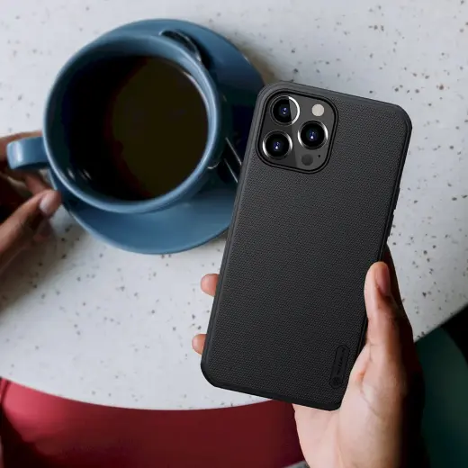 Nillkin Super Frosted PRO Back Cover for iPhone 13 Pro Max Black (Without Logo Cutout)