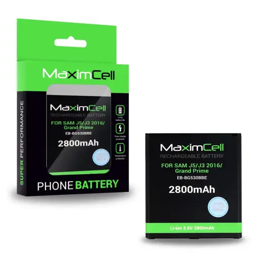 Maximcell Battery for Samsung J500/J320 Galaxy J5/J3 2016/Grand Prime (EB-BG530BBE) 2800mAh Li-ion