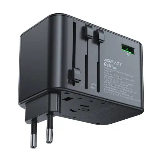 Acefast Z1 travel charger | 67W | GaN | USB-A, USB-C | black