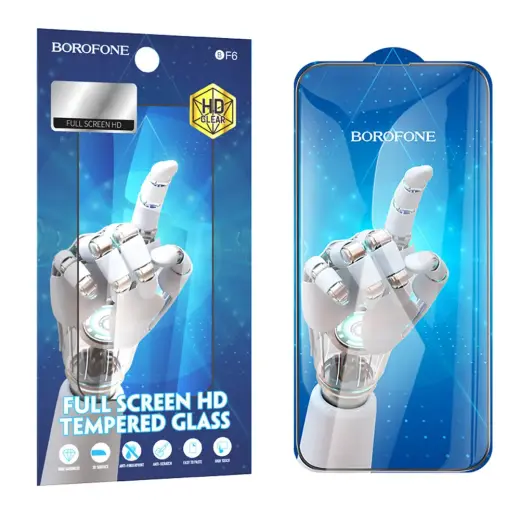 Borofone Tempered glass BF6 Diamond Armor Full Screen HD for Iphone 15 Pro - 10 pieces