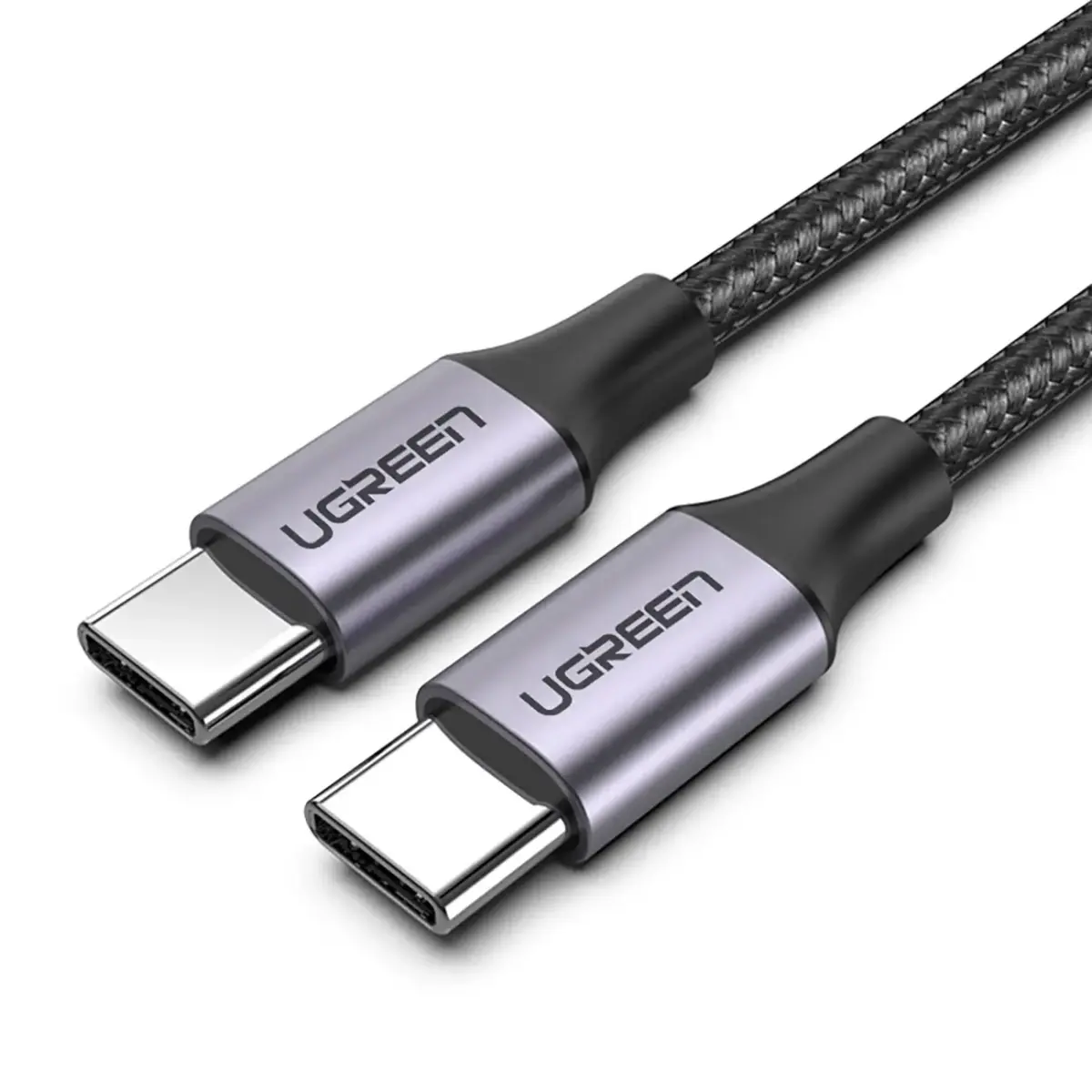 Ugreen US161 50751 datu pārraides un uzlādes vads | USB-C uz USB-C | 1.5m | pelēks
