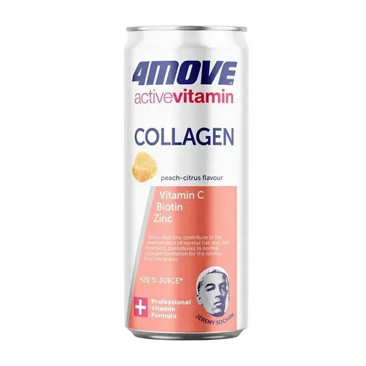 Vitamīnu ūdens 4MOVE Active Vitamin Collagen, bundžā, 0.33l (DEP)