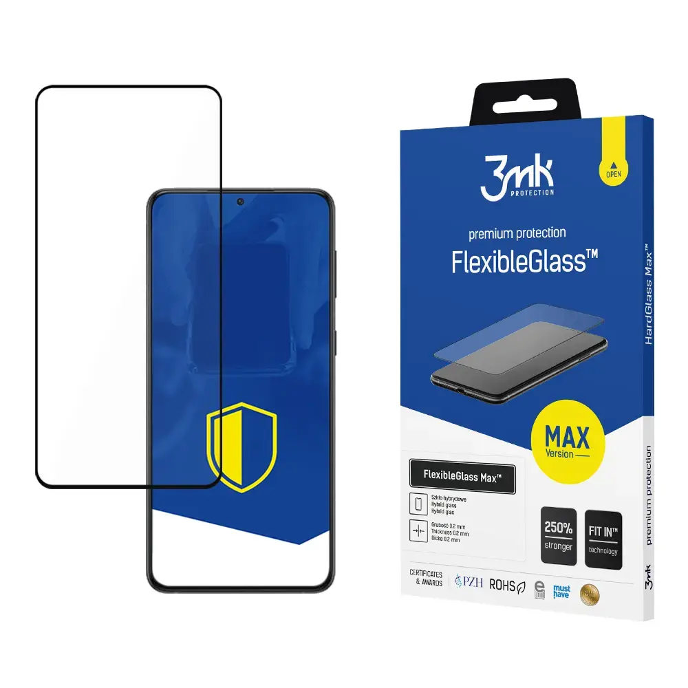 Samsung Galaxy S22 Black - 3mk FlexibleGlass Max™ screen protector
