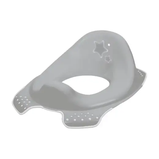 Tualetes mācību sēdeklītis ar pretslīdes funkciju Ewa "Stars" 30x40x15cm pelēks