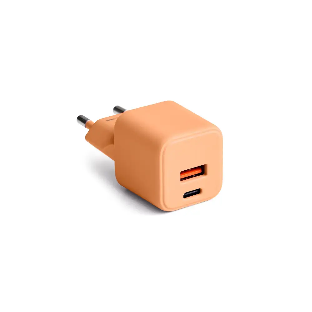 COLORUM CLS30-AC-14 tīkla lādētājs | 30W | PD | USB-A, USB-C | peach fuzz