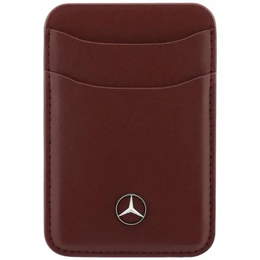 Magnetic Card Wallet Mercedes Leather red