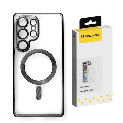 Wozinsky Electroplated чехол с поддержкой MagSafe для телефона Samsung Galaxy S24 FE (S721) чёрный
