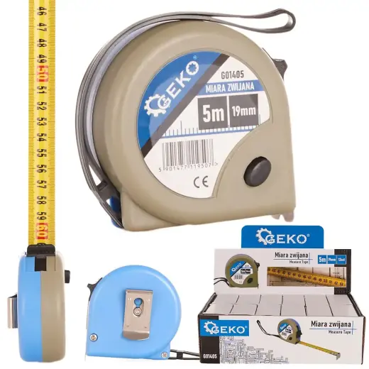 GEKO Measuring Tape 5m x 19mm x 0,115mm