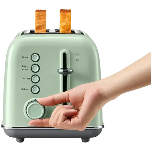 BUYDEEM 2 Slice Toaster, model DT620E, color Cozy Greenish, EU
