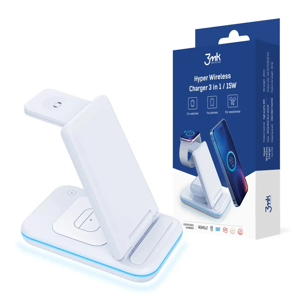 Accessories - 3mk Hyper Wireless Charger 3w1 15W