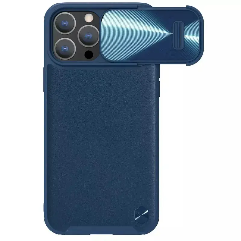 Nillkin CamShield S Leather Magnetic Case for Iphone 14 Pro blue