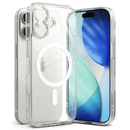 Ringke Fusion Magnetic maciņš ar MagSafe atbalstu telefonam Apple iPhone 17 caurspīdīgs