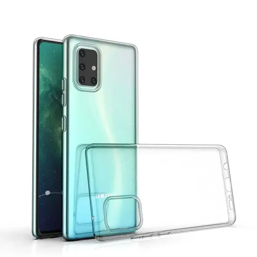 Clear 2 mm telefono dėklas Samsung Galaxy A71 (A715) skaidrus