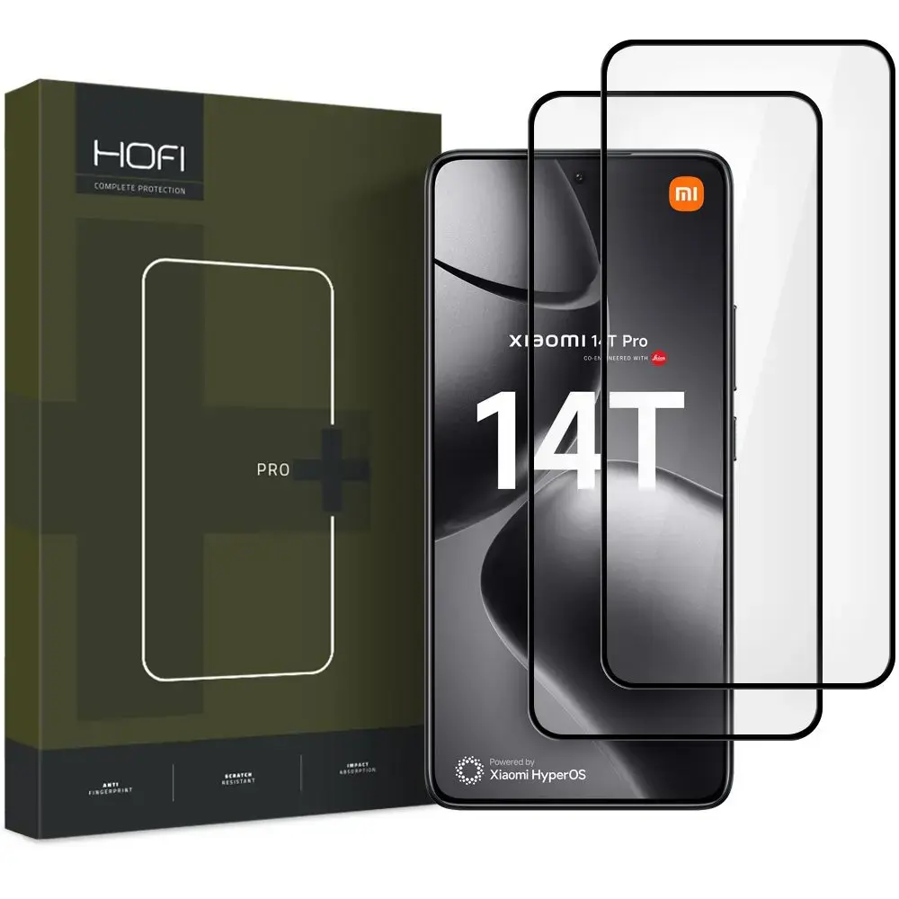 HOFI GLASS PRO+ tempered glass for phone Xiaomi 14T | Xiaomi 14T Pro black 2 pcs