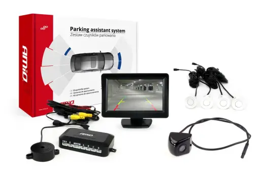 Parking assistant system TFT01 4,3" with HD-310 4 sensors white