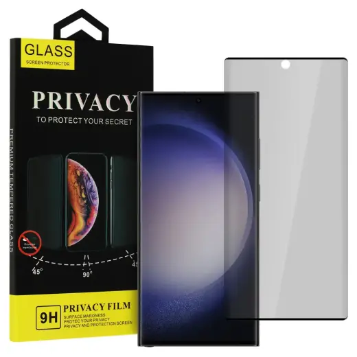 Privacy Glass aizsargstikls telefona ekrānam Galaxy S23 Ultra (privātuma efekts)