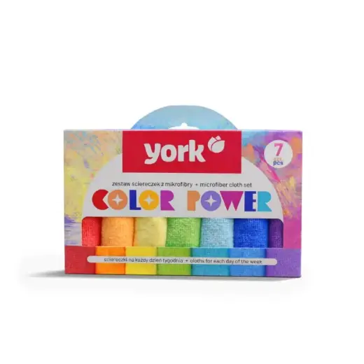 Mikrošķiedras lupatiņu komplekts Color Power 7 gab.