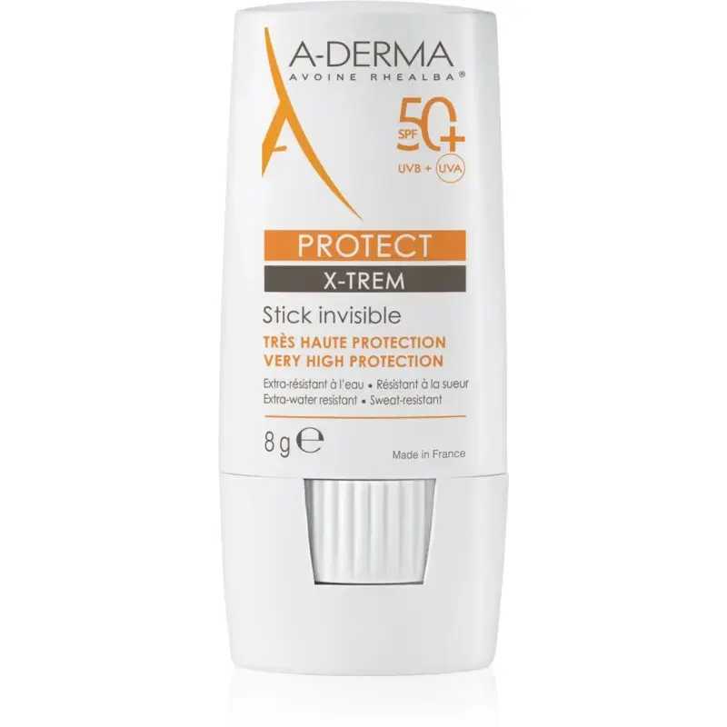A-derma Sun Protection Stick SPF 50+ Protect X-Trem (Invisible) 8 G