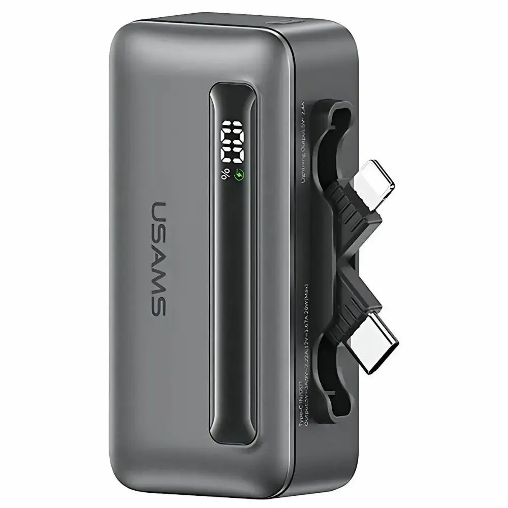 USAMS XB Series 4K5CD23301 (US-CD233) external battery (powerbank) | 4500 mAh | 20W | USB-C, Lightning | tarnish