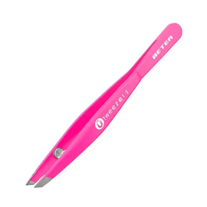 Beter Pink Slanted Tip Magnetic Tweezers