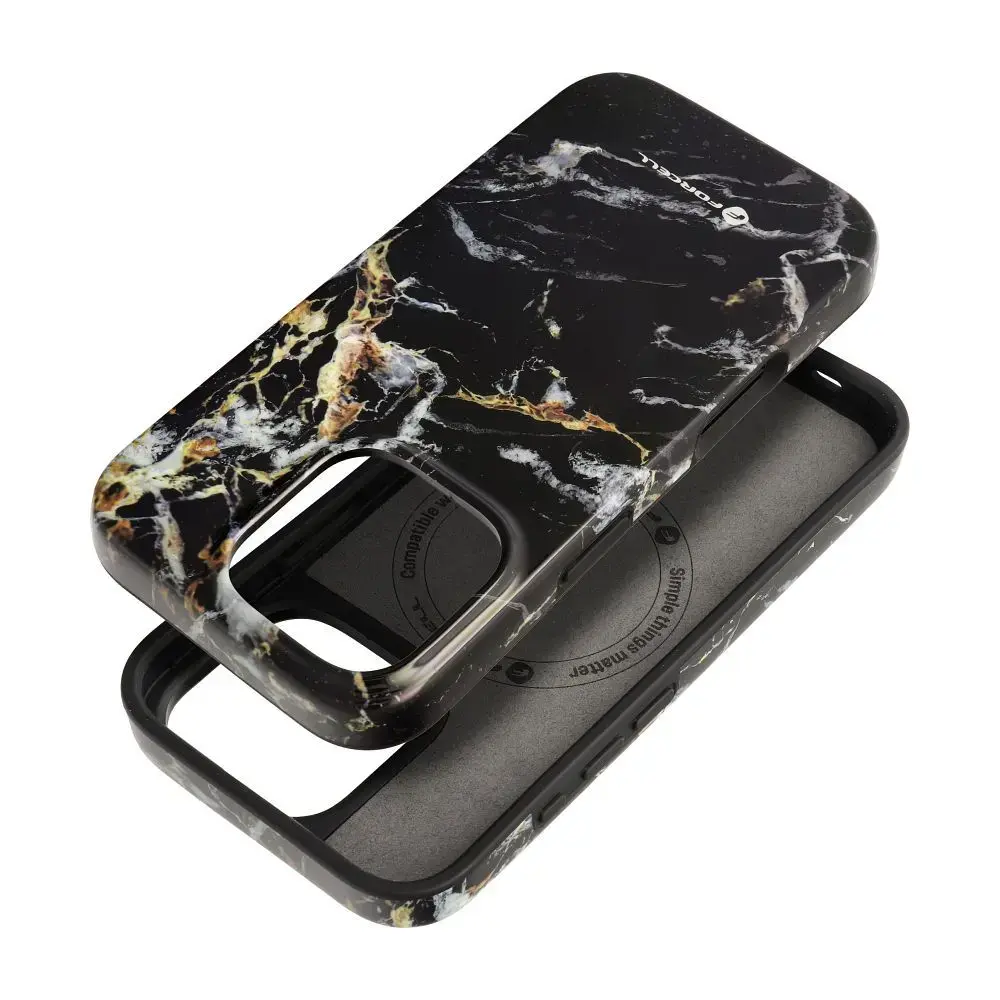 Forcell F-Protect Mirage maciņš ar MagSafe atbalstu telefonam iPhone 16 Pro melns daudzkrāsains