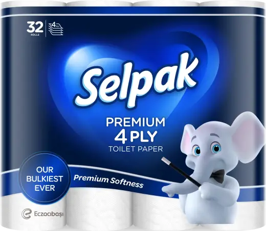Toilet paper SELPAK, 4 ply, 16.8m, 120 sheets, 32 rolls