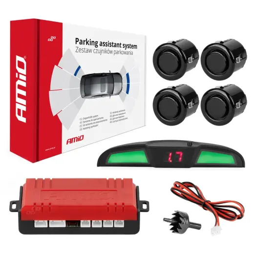 Parking sensor 4 LED COB black GOLD 18mm