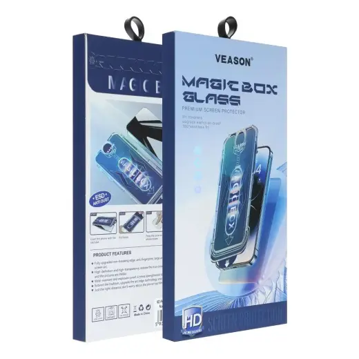 6D Pro Veason Easy-Install Glass + Applicator - for Iphone 16 black