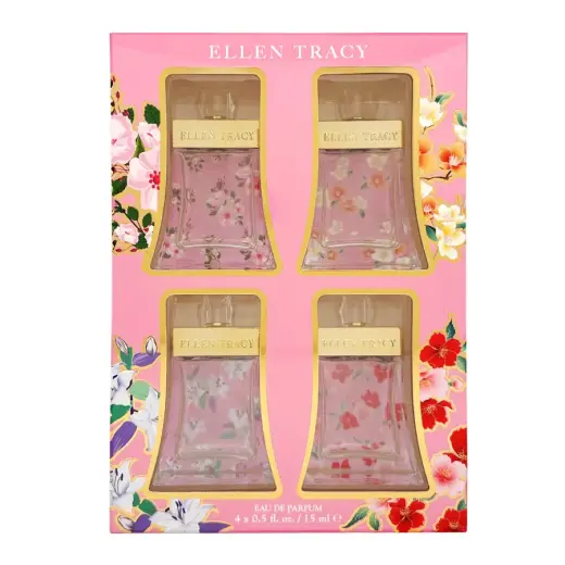 Set Ellen Tracy: Sparkling, Eau De Parfum, For Women, 15 ml + Bloom, Eau De Parfum, For Women, 15 ml + Dashing, Eau De Parfum, For Women, 15 ml + Luminous, Eau De Parfum, For Women, 15 ml