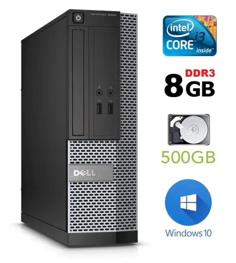 DELL 3020 SFF i3-4130 8GB 500GB DVDRW WIN10Pro [refurbished]