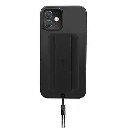 UNIQ etui Heldro iPhone 12 mini 5,4" czarny|midnight black Antimicrobial
