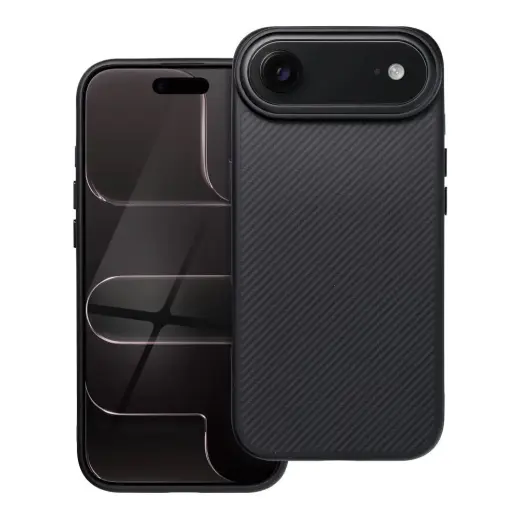 Carbon Elite Mag telefono dėklas su MagSafe palaikymu iPhone 17 Air juodas