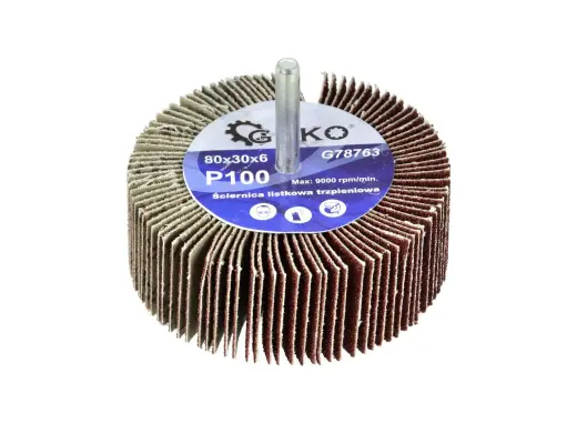 Abrasiivne lamellketas P100 80x30mm 6mm varrega