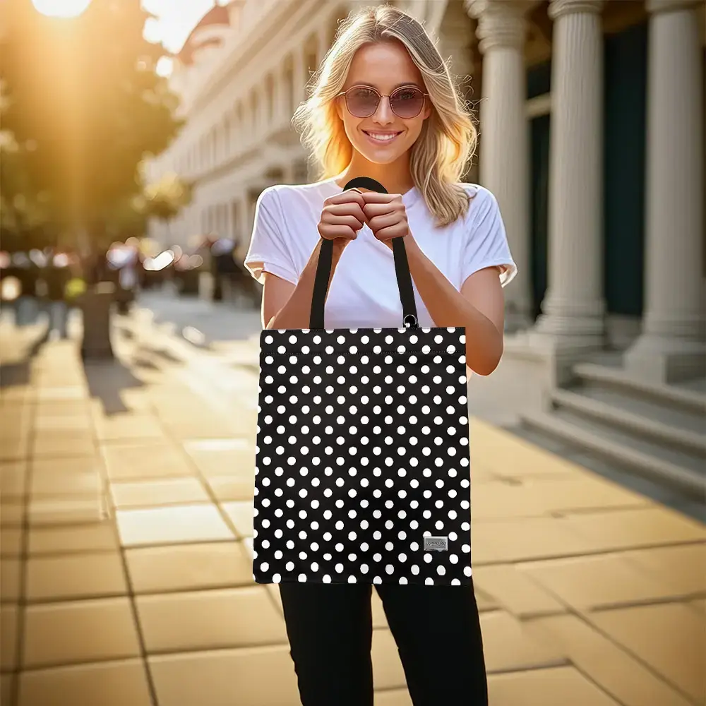 Shopping bag Wonder pattern 2 black polka-dot