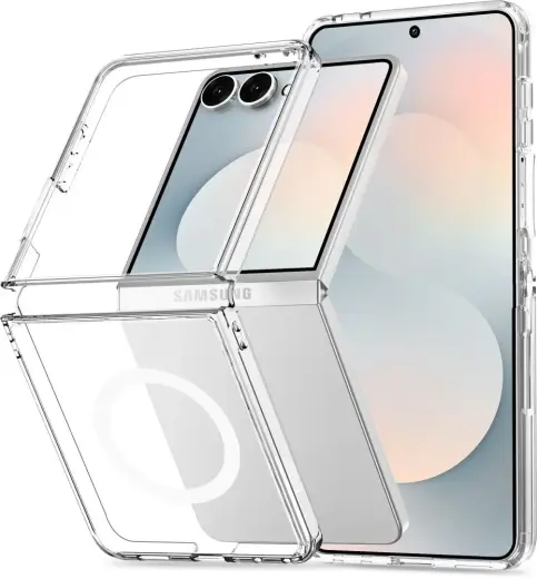 TECH-PROTECT FlexAir Hybrid telefono dėklas su MagSafe palaikymu Samsung Galaxy Z Flip 8 (F776) skaidrus