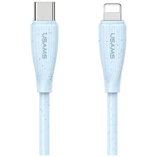 USAMS Green Series SJ717 data transfer and charging cable | USB-C to Lightning | 30W | 1m | blue